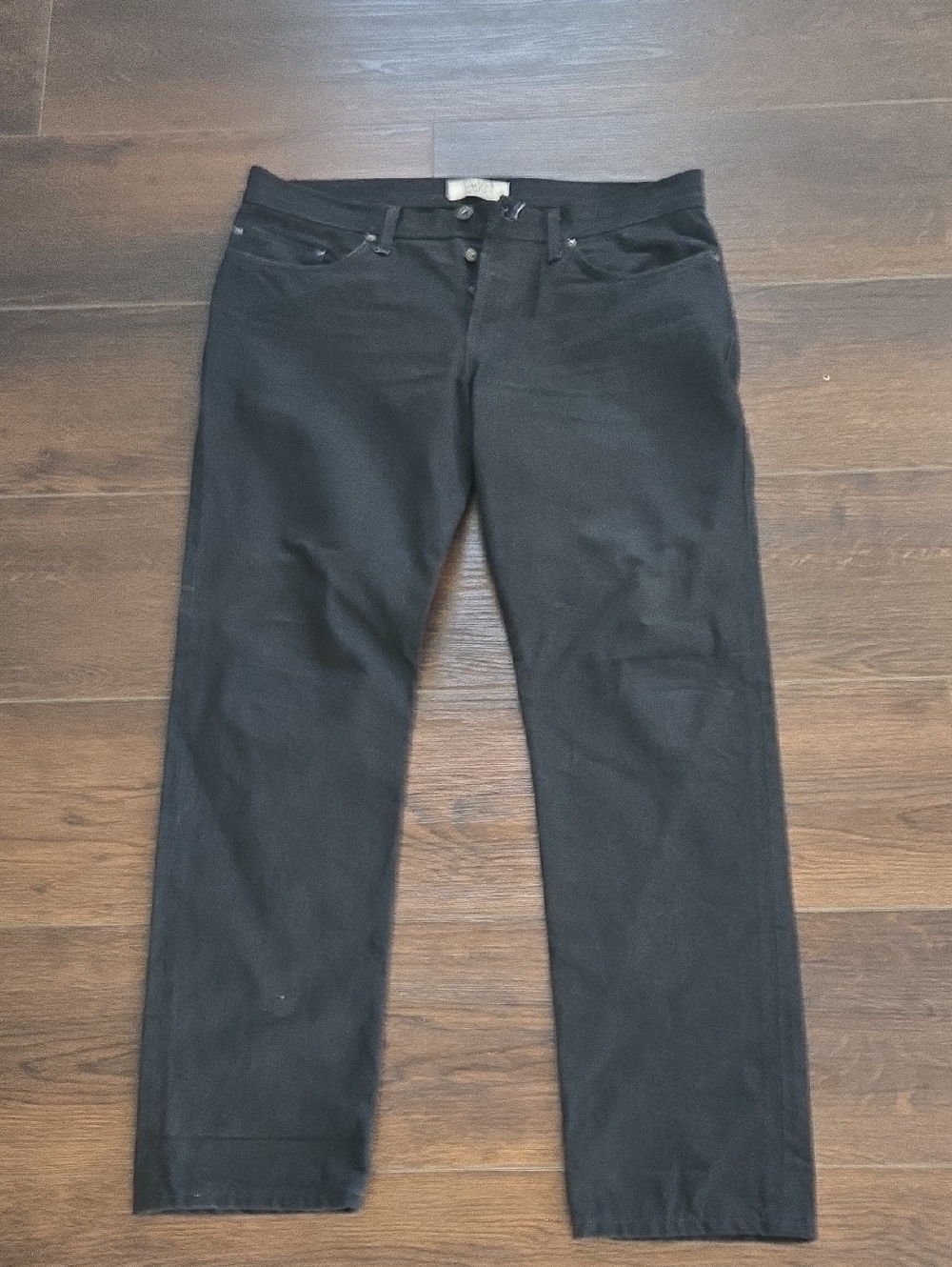 Naked & Famous Weird Guy Solid Black Selvedge 38